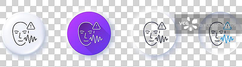 声音波形线图标面部扫描标志线图标图片素材