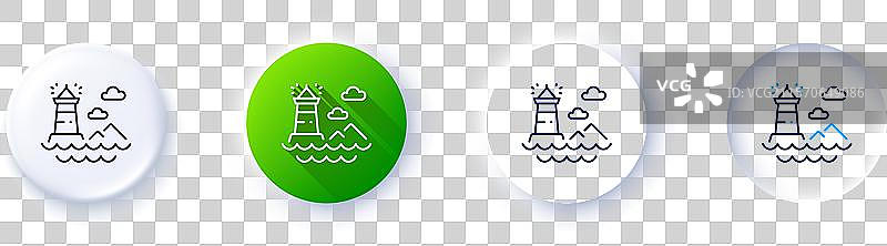 灯塔线条图标信号塔标志图片素材