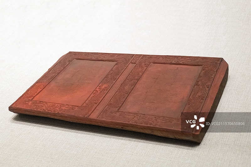 “谕祭文”雕版 清代 孔子博物馆“诗书继世-孔府刻书展”图片素材