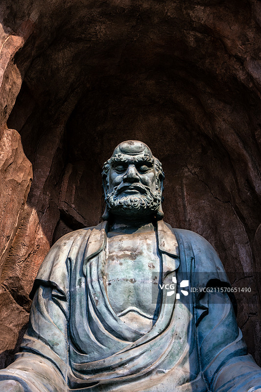 南京达摩古洞景区百态达摩祖师雕像图片素材