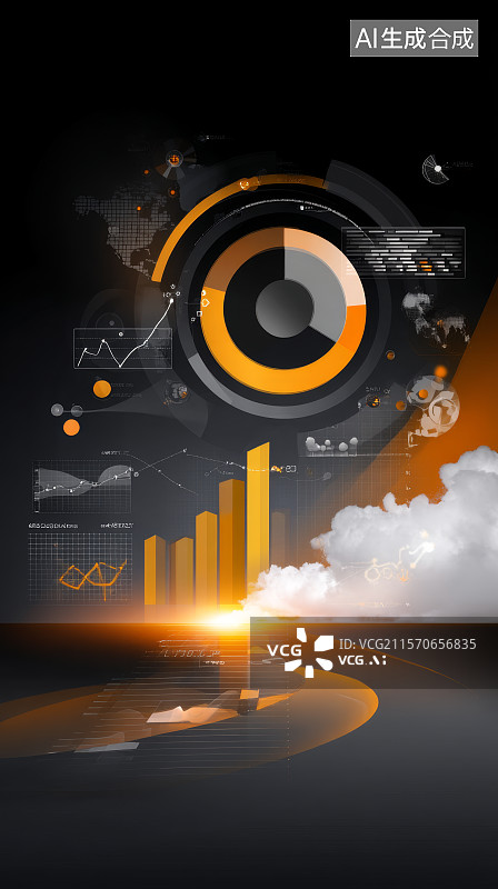 【AI数字艺术】科技光线背景，大数据互联网科技图片素材