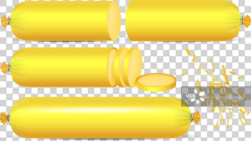 逼真的香肠奶酪包装设计图片素材