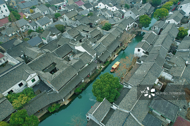 航拍黎里古镇图片素材