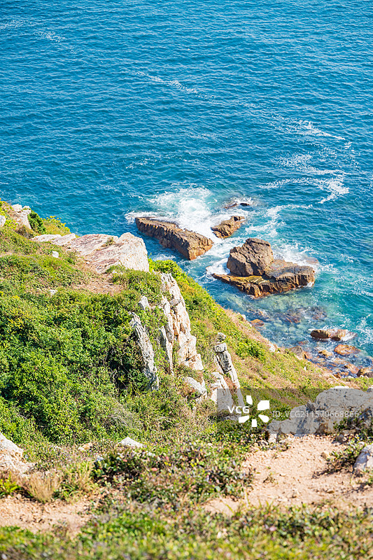 深圳天文台沿途海岸线海边岩石海上风景图片素材