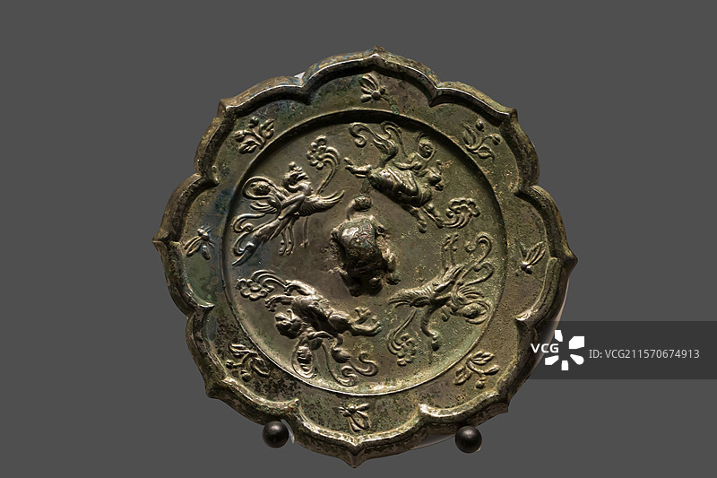 飞仙纹菱花镜图片素材