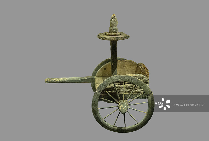 内蒙古博物院“边关岁月”展：木车（汉，鄂尔多斯市乌审旗出土，内蒙古博物院藏）图片素材