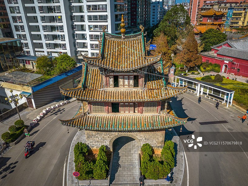 中国云南省红河州个旧市宝华门图片素材