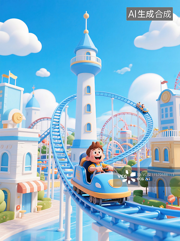 【AI数字艺术】童趣乐园的奇妙之旅图片素材