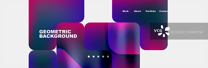 方形互联网网页设计模板图片素材