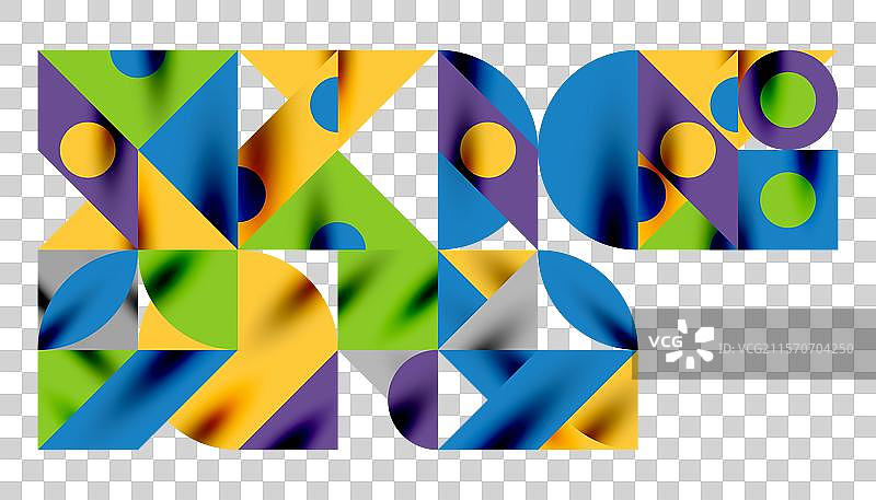 新孟菲斯几何图案与圆形图片素材