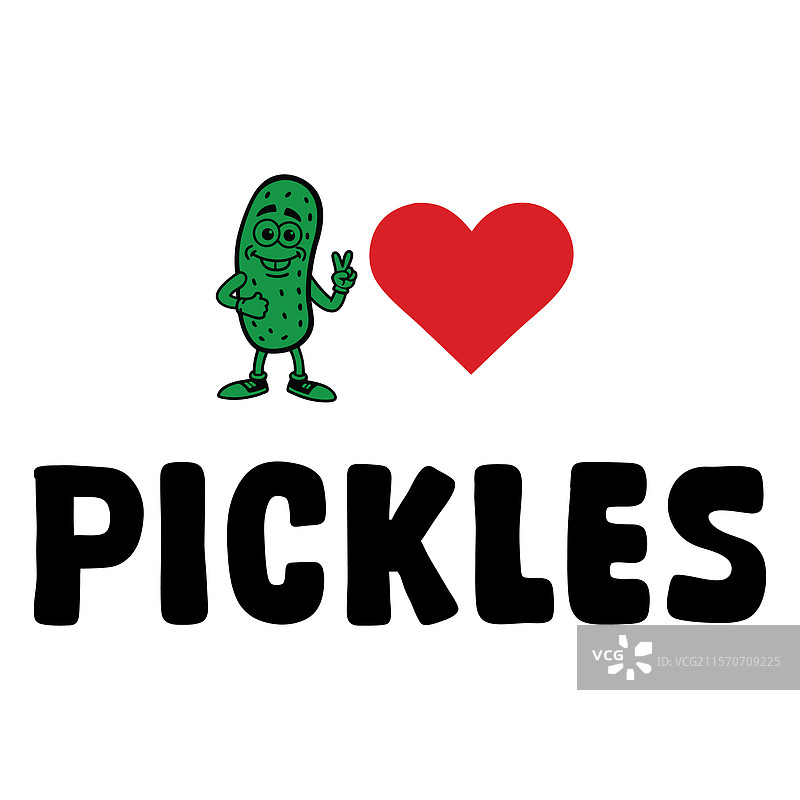 我爱腌黄瓜的T恤设计图片素材