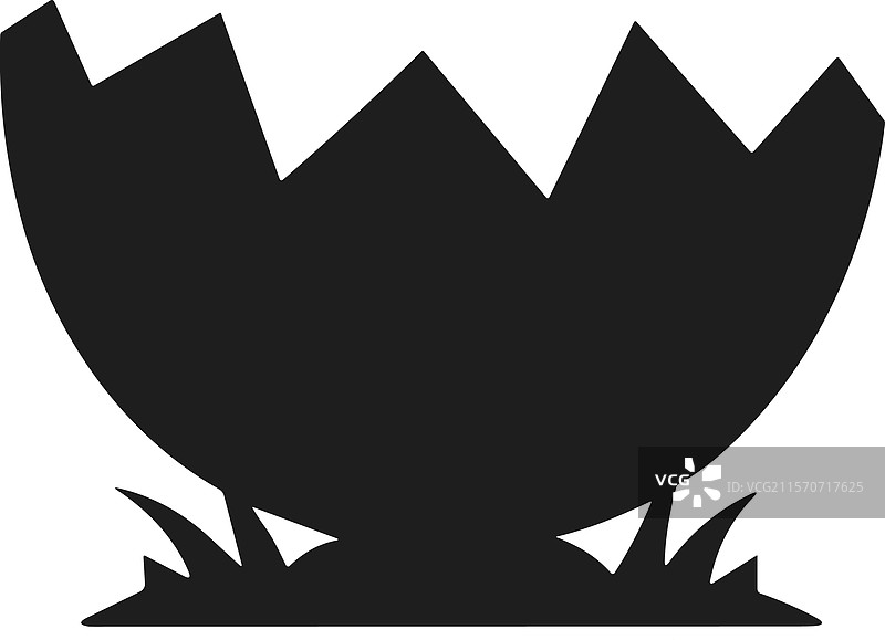 破碎蛋壳轮廓图片素材