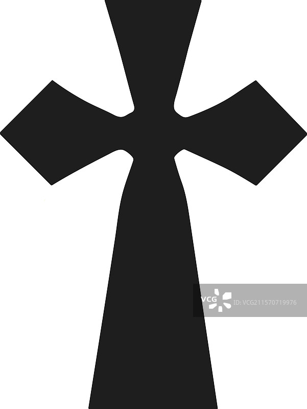 装饰性的基督教十字架剪影宗教图案图片素材