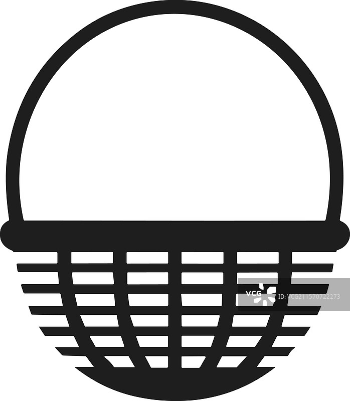 简单的篮子轮廓极简藤编篮子图片素材