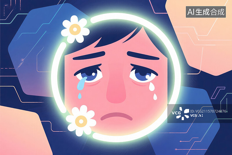 【AI数字艺术】数字情感与情绪表达图片素材
