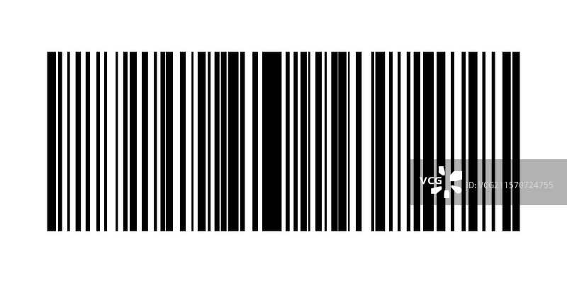 白色背景上的条形码，代码条纹图片素材