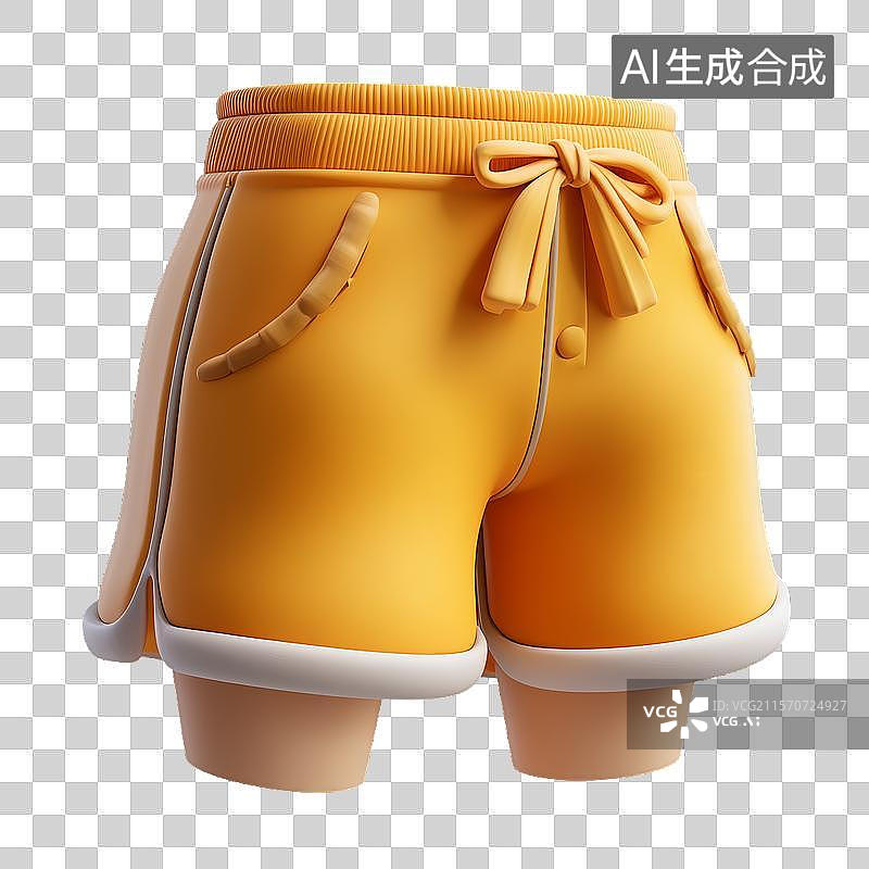 【AI数字艺术】黄色运动短裤图片素材