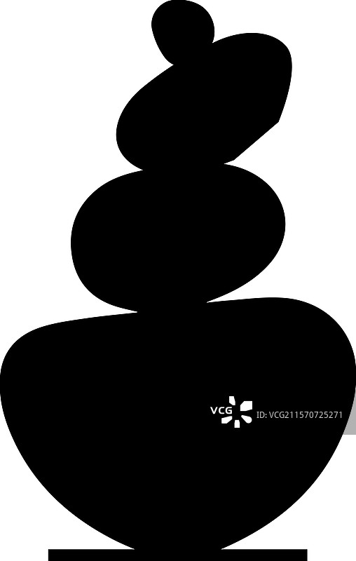 平衡石图标标志设计模板，孤立展示图片素材