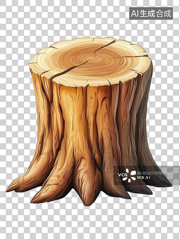 【AI数字艺术】树桩的插图图片素材