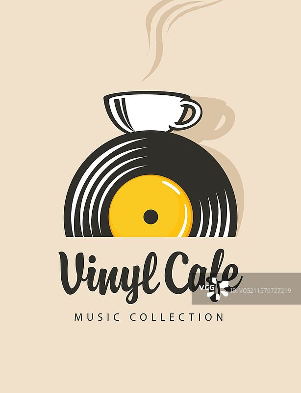 黑胶唱片店或音乐咖啡馆的菜单图片素材