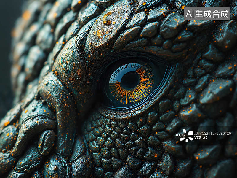 【AI数字艺术】恐龙之眼图片素材