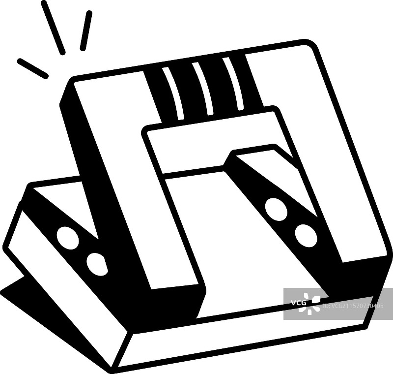 涂鸦风格的打孔器图标图片素材