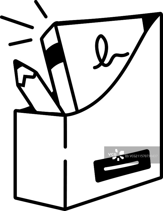 涂鸦风格的文件架图标图片素材