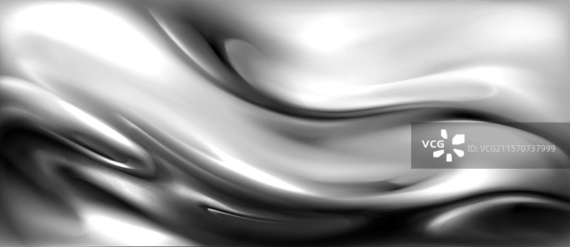 液态银质感，流畅的波浪纹理图片素材