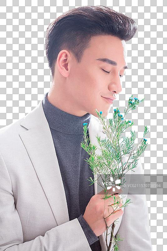 幸福甜蜜的新郎图片素材