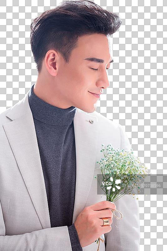 幸福甜蜜的新郎图片素材