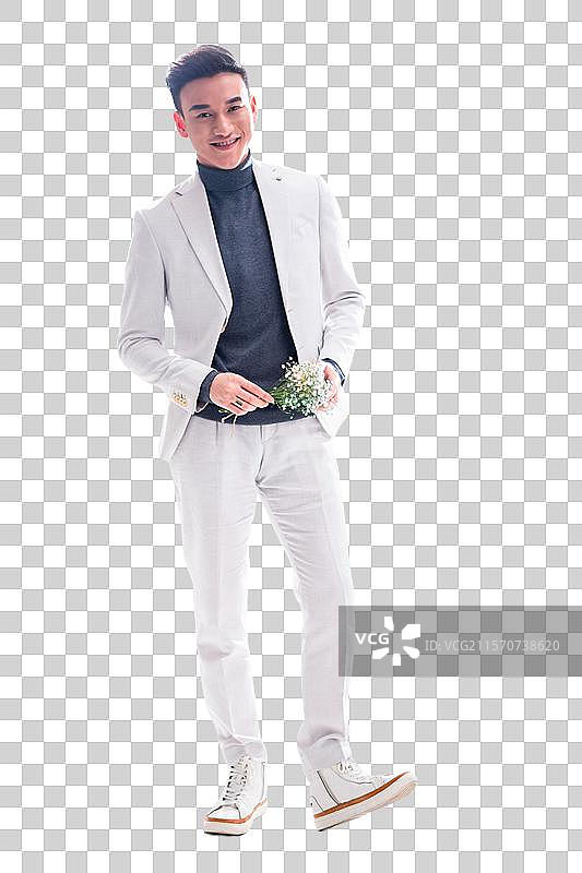 幸福甜蜜的新郎图片素材