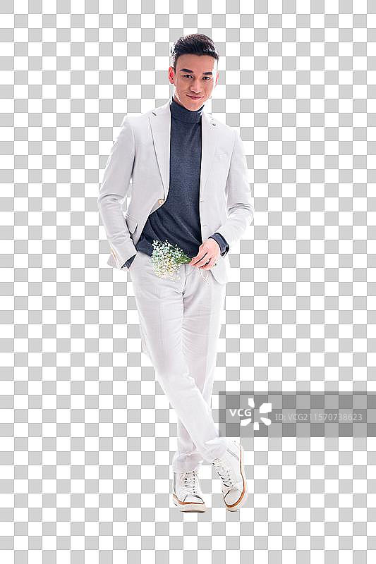 幸福甜蜜的新郎图片素材