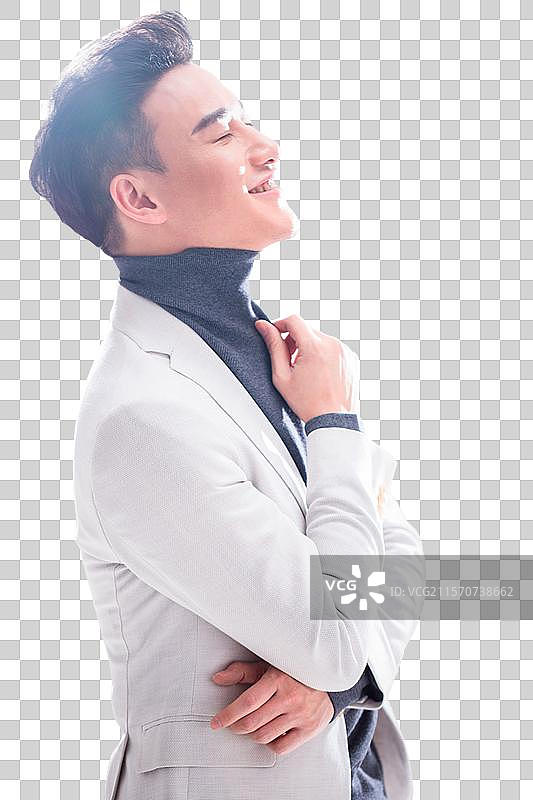 幸福甜蜜的新郎图片素材