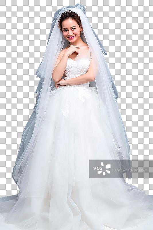 幸福甜蜜的新郎和新娘图片素材