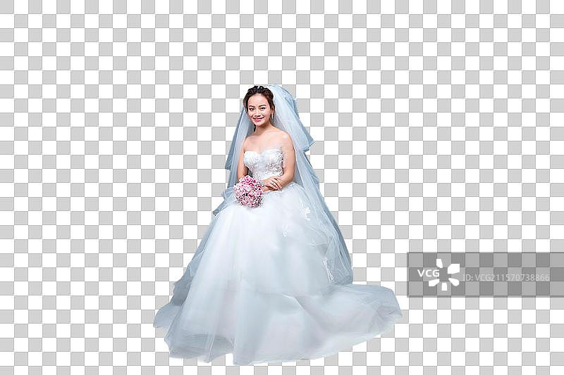 幸福甜蜜的新郎和新娘图片素材