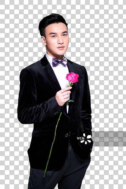 幸福甜蜜的新郎图片素材