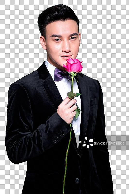 幸福甜蜜的新郎图片素材