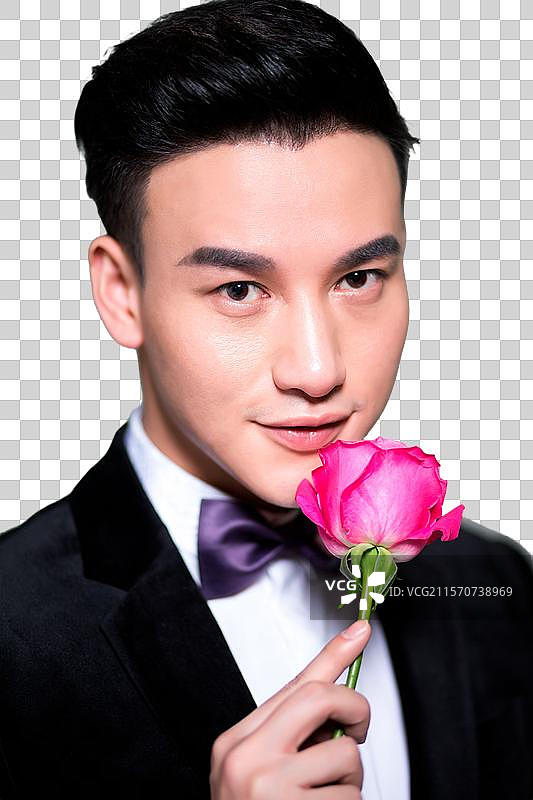 幸福甜蜜的新郎图片素材