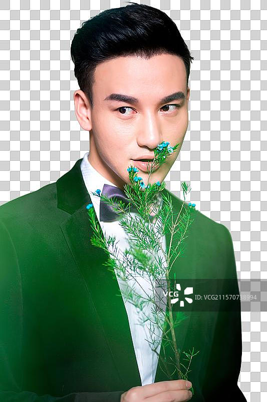 幸福甜蜜的新郎图片素材