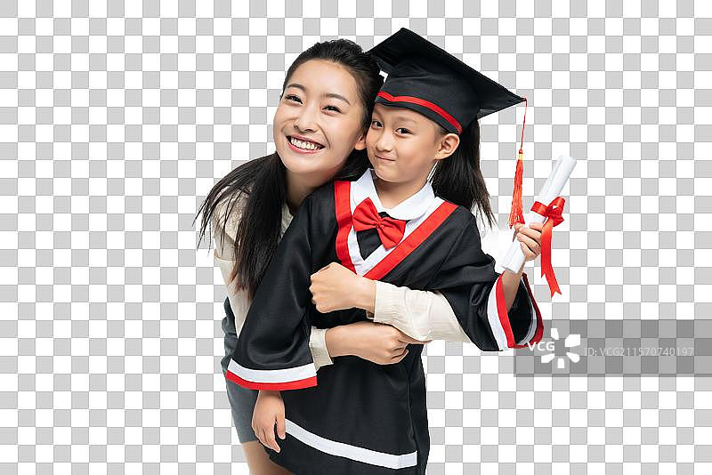 年轻女老师和女孩图片素材