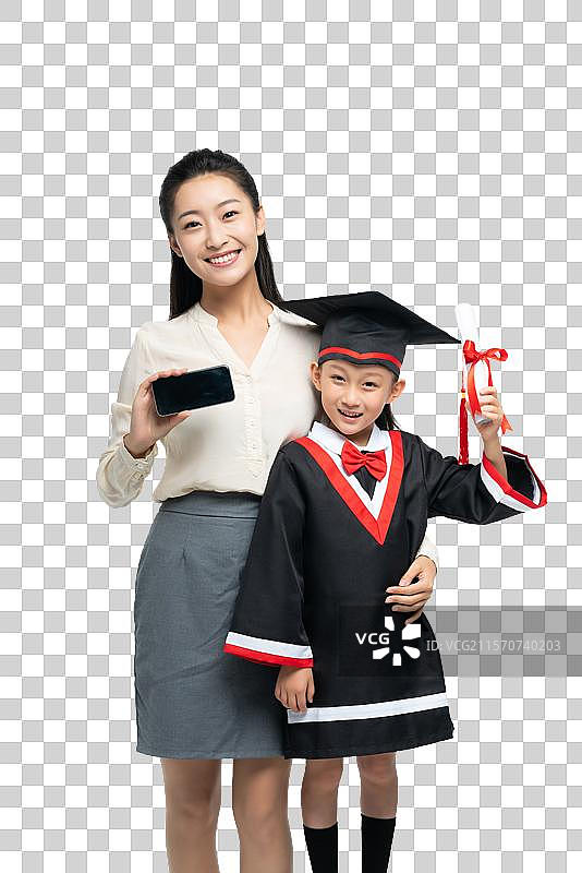 年轻女老师和女孩图片素材