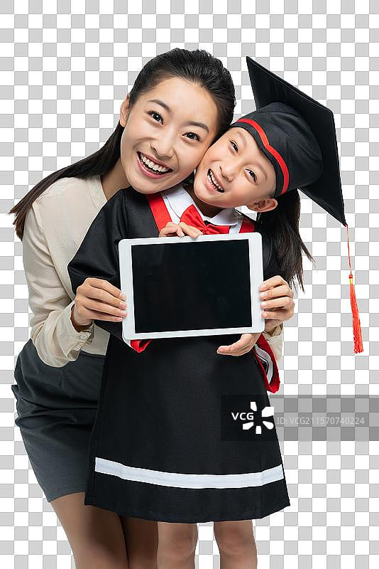 年轻女老师和女孩图片素材