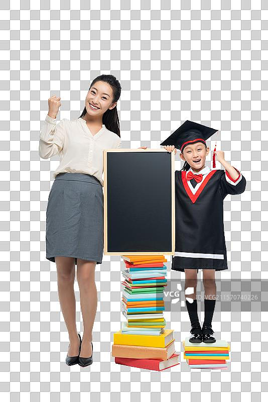 年轻女老师和女孩图片素材