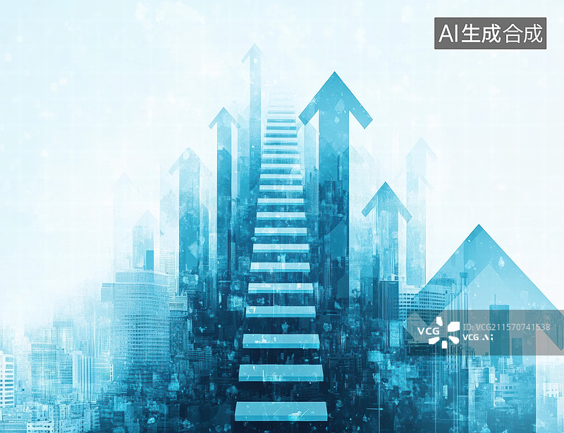 【AI数字艺术】城市经济腾飞图片素材
