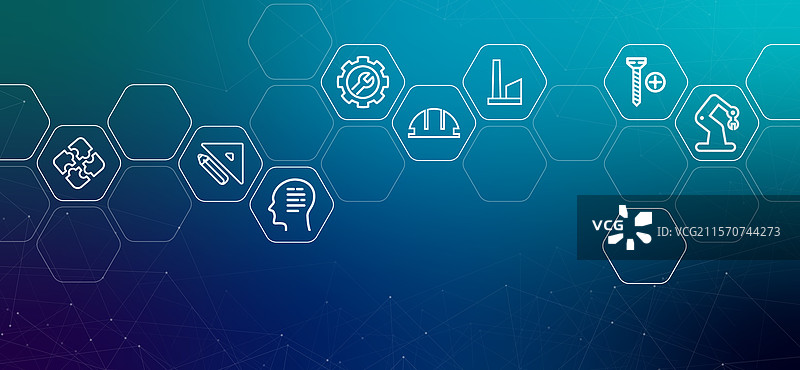 现代科技的工程渐变标题图片素材