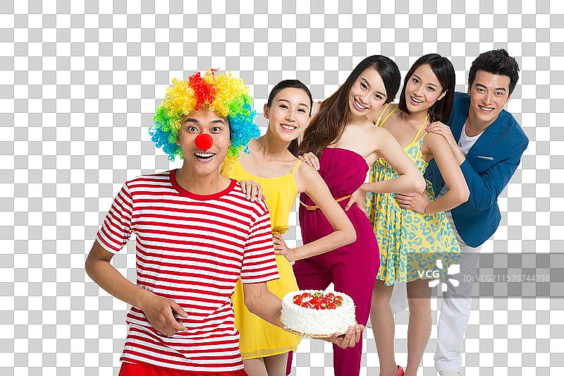 棚拍时尚活力年轻人聚会图片素材