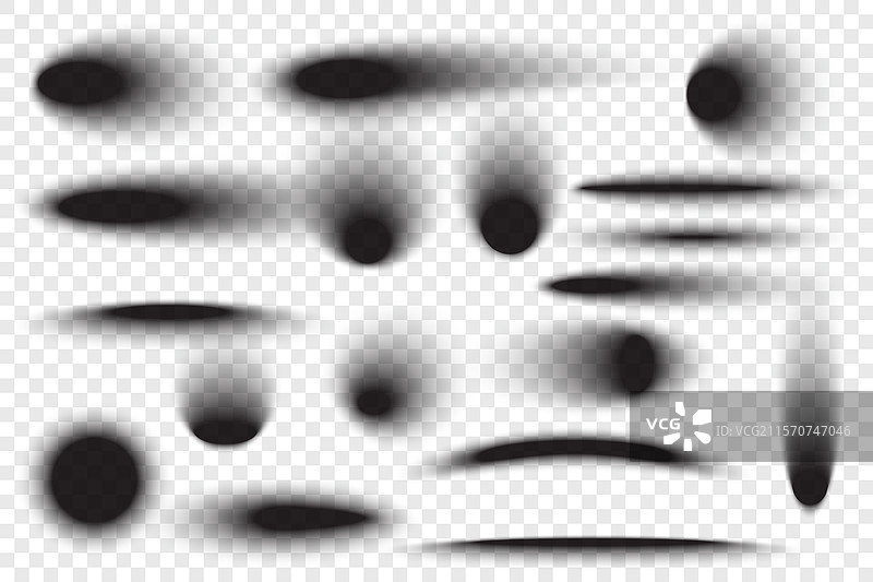 地面上的圆形阴影，真实而圆润图片素材