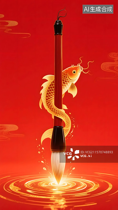 【AI数字艺术】锦鲤金榜题名图片素材