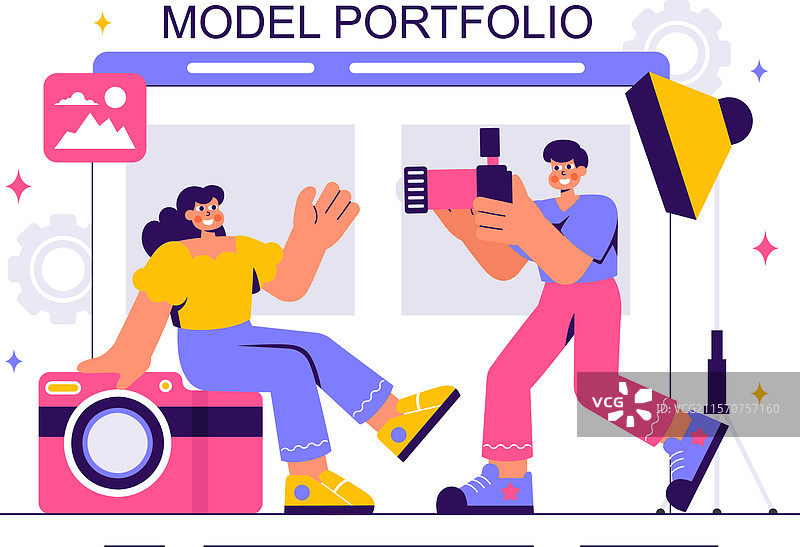 模特作品集，展示一家模特经纪公司图片素材