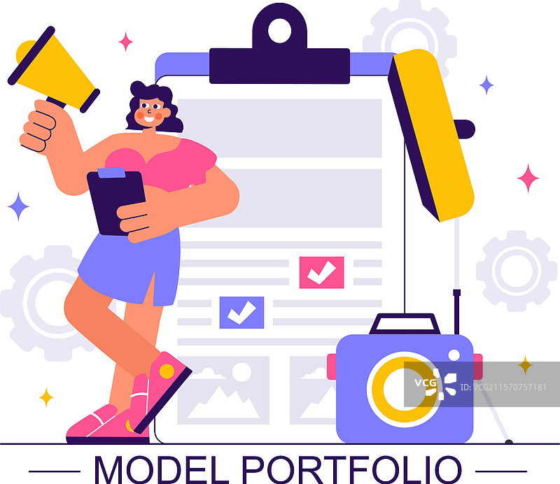 模特作品集，展示一家模特经纪公司图片素材